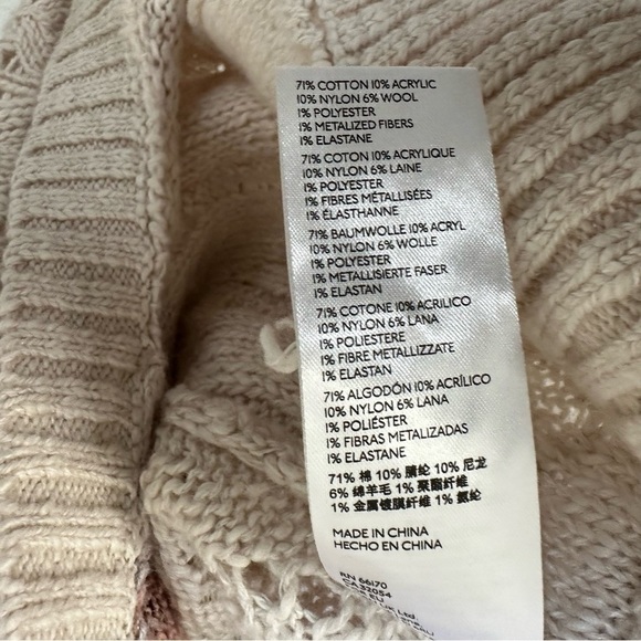 Anthropologie PILCRO Women Jemma Cable Knit Open Cardigan Sweater Sz M/L Petite - Picture 9 of 12